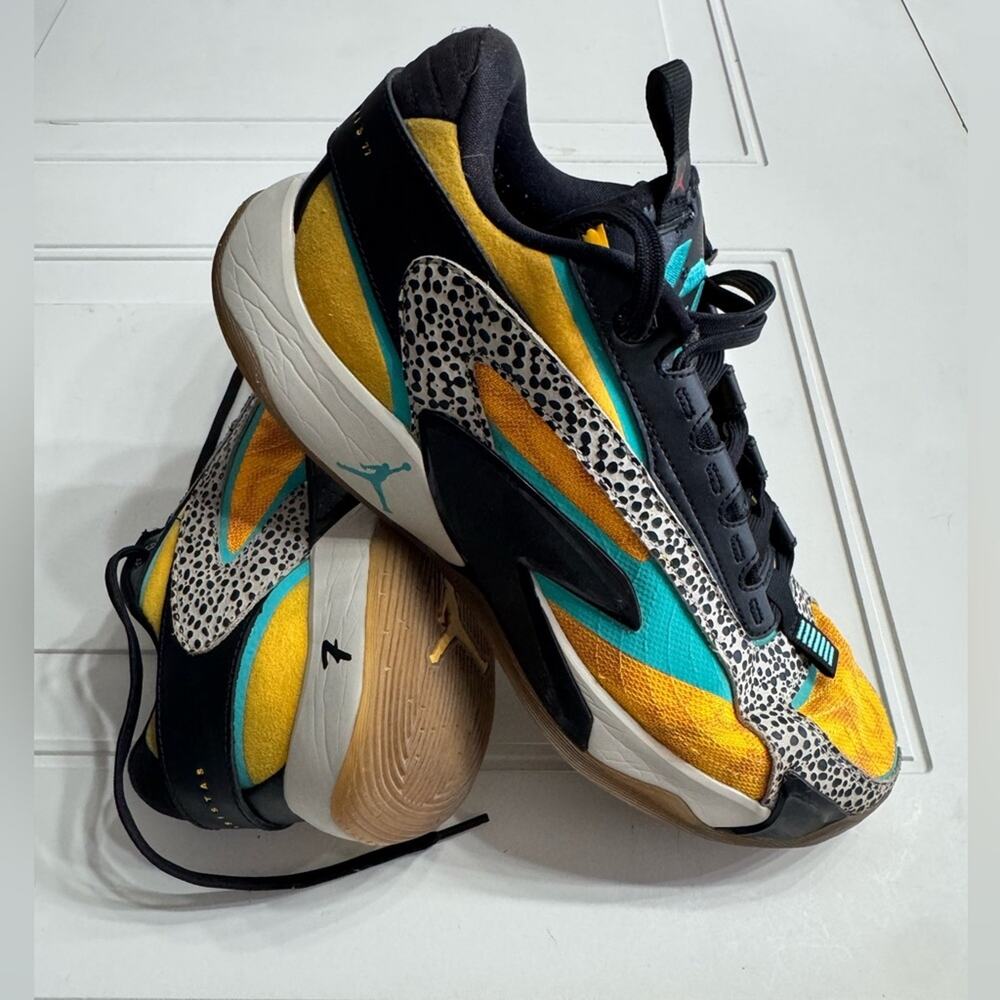 Nike Air Jordan Luka Doncic 2 II Pitch Safari Black Orange Jade Mens Size 10 Box